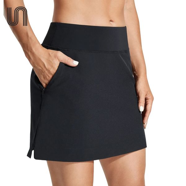 Jupes de golf de golf jupe légère avec short sport spat spandex pour le tennis entraîne des vêtements quotidiens d'été noir 240422