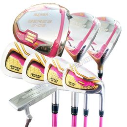 Dames golfclubs 4-sterren honma S-06 volledige set golfdriver houten ijzers putter l grafiet as geen tas