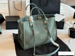 Vrouwen groene Boheemse BOHO canvas tas Modeontwerper borduurwerk leer Grote luier baby mama tas composiet kettinghandvat damestas