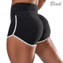 Mujeres Fitness de gimnasio Apretos de yoga ajustado Sports elásticos de elásticos Running Hip Lifting Girls Casual Short Pants 240516