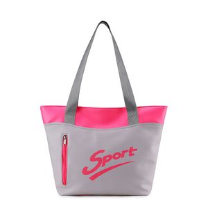 Vrouwen Gym Sports Bag Waterdichte Zwemmen Yoga PU Roze Weekend Travel Duffle Tas voor Vrouwen Sport Fitness Schouder Handtas Q0705