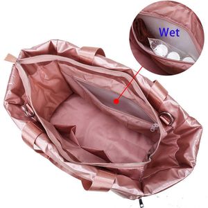 Vrouwen Gym Sports Bag Waterdichte Zwemmen Yoga Mat Blosa Pink Weekend Reizen Duffle Tassen Voor Dames Sport Fitness Schouder Handtas Y0721