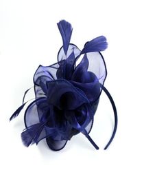 Pince à cheveux pour femmes, plumes, mode mariage, fascinateur, rubans et plumes, chapeau en maille, couvre-chef Floral, New5132567