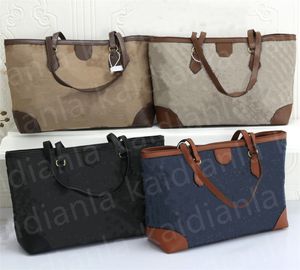 Dames handtas bruine tas tassen boodschappentas schouder crossbody portemonnee lederen lederen grote capaciteit klassieke lettertoepassingen portemonnees