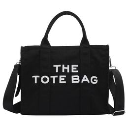Bolso de mano de lona para mujer, bolso de hombro para mujer, bolso de tela con logotipo de comprador, bandolera con estampado de letras 200B