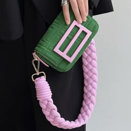 Vrouwen Handtas Modeshow Breien Flap Ontwerp Schoudertas Crossbody Tassen Verwijderbare Riem Effen Capucines Bb Handtassen Portemonnee Echt leer Goede Kwaliteit