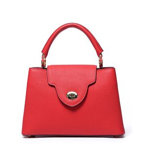 Vrouwen Handtassen Topkwaliteit Capuxines MM BB Echte Taurillon Lederen Handtassen Grote Tote Bag Handtas Dames BB Portug M48864 Calfskin voering