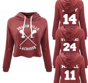 Femmes Harajuku Sweats à capuche recadrés Sweatshirts Teen Wolf Beacon Hills Lacrosse McCall Stilinski Lahey Crop Top Hoodie Streetwear Y20063523354
