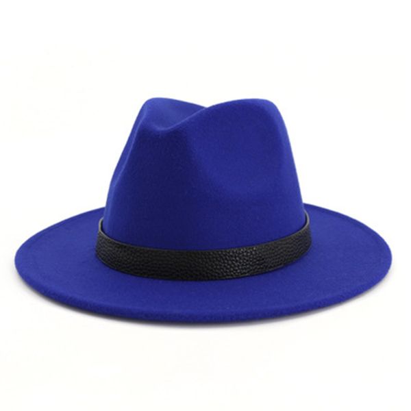 Sombreros de mujer PU cuero banda cinturón fedora sombrero invierno otoño lujo vintage jazz gorras hip hop Panamá casual hombres invierno sombreros