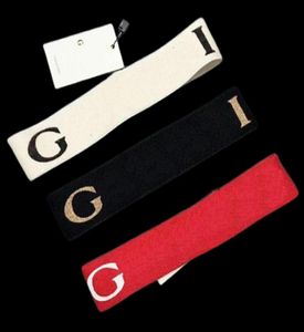 Dames hoofdbanden luxe ontwerpers rood zwart witte merk brief streep elastische hoofdband mannen mode sport haarbands retro tulband h9058137