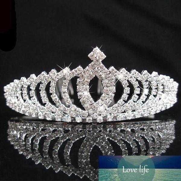 Femmes Bandons Pearl Crystal Tiara Hairbands Princess Crown Silver Bridal Bridal Headwear Hair Band pour accessoires de mariage