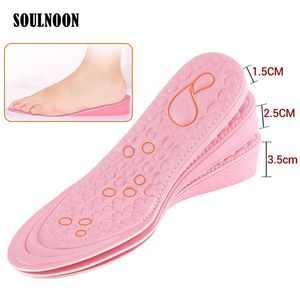 Femmes Hauteur Augmentation Modèles de semelle intérieure pour les pieds Mousse à mémoire de forme Wedge Inserts intérieurs Chaussures Femme Rehausser Pad Semelle de croissance Semelles 220713