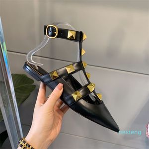 Zapatos de vestir de tacón alto para mujer, correa con tachuelas, remaches, zapatillas sexis con hebilla en punta para fiesta, sandalias, zapatos de plataforma para boda 88