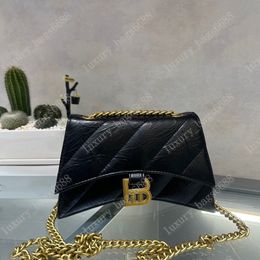 Femmes de haute qualité Designer Crush sac de luxe hommes boutique bandoulière chaîne sac hobo fourre-tout organisateur pochette sous les bras Vintage sac à main en cuir véritable classique sablier sac