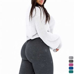 Femmes Taille Haute Leggings Pas Voir À Travers Épais Fitness Legging Fesses Sans Soudure Legins Workout Gym Scrunch Booty Push Up Pantalon 211204