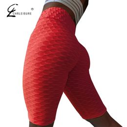 Vrouwen Hoge Taille Shorts Training Out Pocket ActiveWar Running Fitness Athletic Leggin 210719
