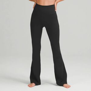 Femmes taille haute Yoga pantalon évasé jambe large pantalon de sport couleur unie hanches minces collants de danse dames Gym grande taille Leggings course pantalons de survêtement