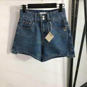 Vrouwen Denim Shorts Met Hoge Taille Designer Broek Brief Singel Hoge Taille Jeans Modemerk Korte Broek Voor Vrouwelijke 20232633