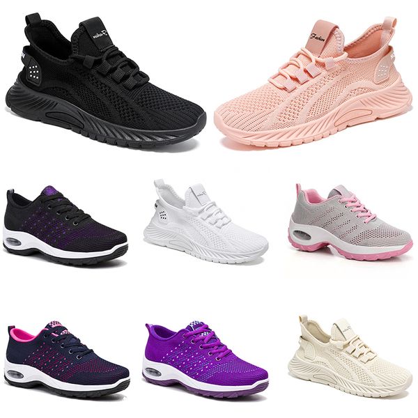 Femmes randonnées hommes Nouvelles chaussures plates couvrant la mode douce mode blanc violet noir noir confortable couleur bloquer q19-1 gai 278 70587