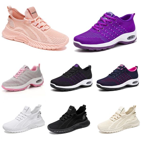 Mujeres zapatos de excursión para hombres nuevos zapatos planos de moda suave moda púrpura blanca blanca cómoda coloración deportiva bloqueo Q64 gai 852