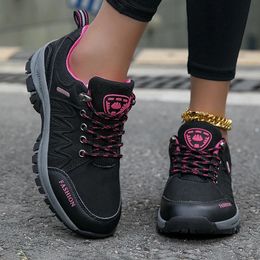 Zapatos de senderismo para mujeres zapatillas al aire libre zapatos para caminar sin resbalón