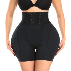 Vrouwen heup gevormde shorts hoge taille met haakbuikregeling slipjes sexy nep kont lifter booty enhancer grote billen kort 240323