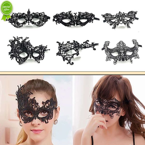 Masque facial de mascarade en dentelle creuse pour femmes, accessoires de Costume de bal de Cosplay Sexy, masque d'halloween de carnaval, masques de fête demi-visage