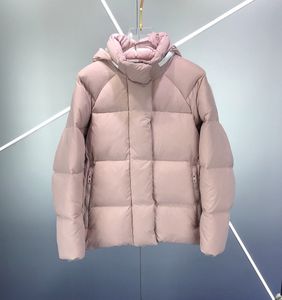 Vrouwen met een kap laag jas jas roze lichtgewicht winter outparden parkas maat s-xxl