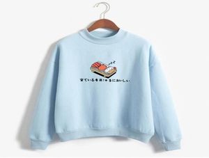 Femmes Sweats à capuche Automne Sweatshirts d'hiver Carton Kawaii Sushi Print japonais Fleep Loose Moletom Feminino Harajuku Pullover 2104176293108