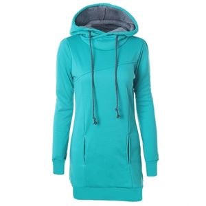 Vrouwen Hoodies Casual Koreaanse stijl Zwart plus maat Straight Hooded Solid Spring High Street Ol Vrouwelijke mode Winter Sweatshirts T200311