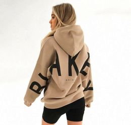 Vrouwen Hoodies Meisje Sweatshirts Casual Letters Print Sweatshirt Oversize Lange Mouw Losse Y2k Herfst Winter Lady24ess