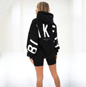 Femmes Sweats à capuche Sweatshirts Sweats Casual Letters Print Sweetshirt Femmes Fashion Fashion Longe Loose