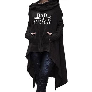 Mujeres sudaderas longitudes irregulares malas malas tops kawaii femmes patrón de sudaderas con capucha de gran tamaño de algodón de algodón