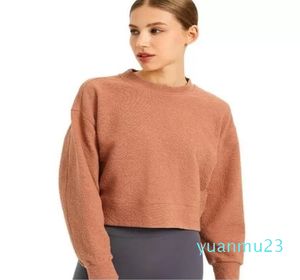 Sweat à capuche pour femme, coupe décontractée, tenues de Yoga, pur coton, hauts de sport d'automne et d'hiver, manteau, veste de loisirs à manches longues