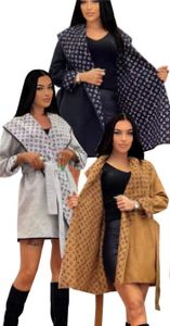 Mujeres con capucha Vestidos de manga larga Abrigo Otoño Invierno Doble solapa engrosada y tiras dobles Gabardina Chaquetas de lana Panel Abrigos Prendas de abrigo