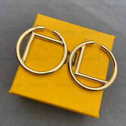 Boucles d'oreilles de cerceau Femmes Gold Boucles d'oreilles de concepteur de luxe Bijoux 925 Silver Stud Orens Fing F Hoops Circle classique Huggie avec boîte