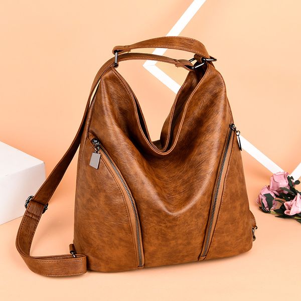 Sacs à bandoulière inclinés pour femmes, sac à main décontracté pour femmes, petit sac à main fourre-tout de grande capacité en cuir véritable, grand volume, vente en gros, sac pour téléphone portable pour fille, noir 1045