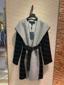 Damesjas, modieuze slanke trench jas met lange capuchon, uniek riemontwerp, wikkel rond stijltrend, een must-have en veelzijdig item voor vrouwen in de herfst en winter