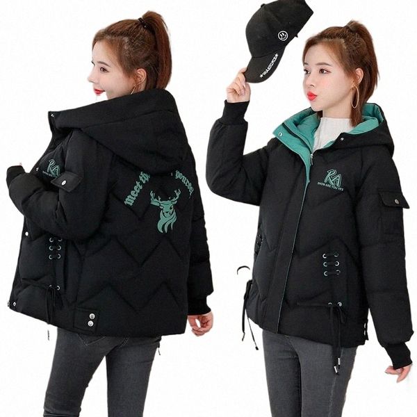 Women Jacket Parkas 2023 Nouvelle veste d'hiver en duvet Cott rembourré veste manteau décontracté chaud épais à capuche Parka femme pardessus vêtements d'extérieur y875 #