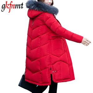 Femmes vestes 2017 Fourrure À Capuche Veste pour femmes Rembourré Coton Vers Le Bas Manteau D'hiver Long Parka Femmes Manteaux Vêtements Grande taille