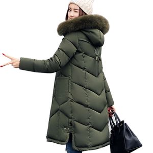 Vestes femmes 2018 Veste à capuche en fourrure pour femmes Manteau d'hiver rembourré en coton pour femme Parka longue Manteaux pour femmes Vêtements Plus la taille C18110601