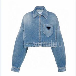 Brandon de mode de luxe Abricot pour femmes Automne Fashion Womens Button Femmes Femmes Coat Femme Designer Vestes Jeans Socialite Cargo Denim Courtette S-XL