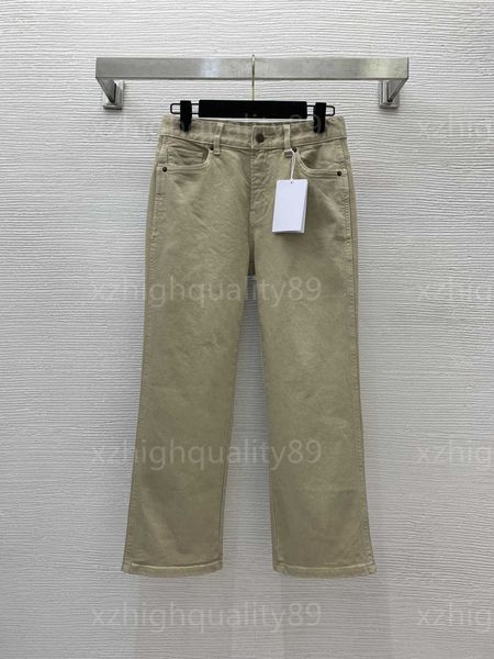 Jeans Femme Jeans de créateur Vêtements pour femmes Mode Luxe Pantalon à jambe droite Poche arrière Logo brodé Pantalon à huit pointes Pantalon polyvalent de loisirs