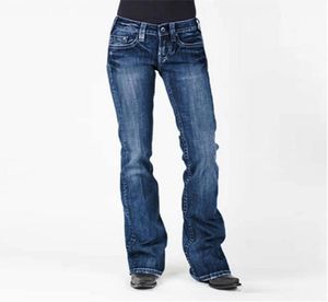 Dames jeans broek mode dames039s jeans casual borduurwerk gewassen slanke slanke casual dames broek8130699