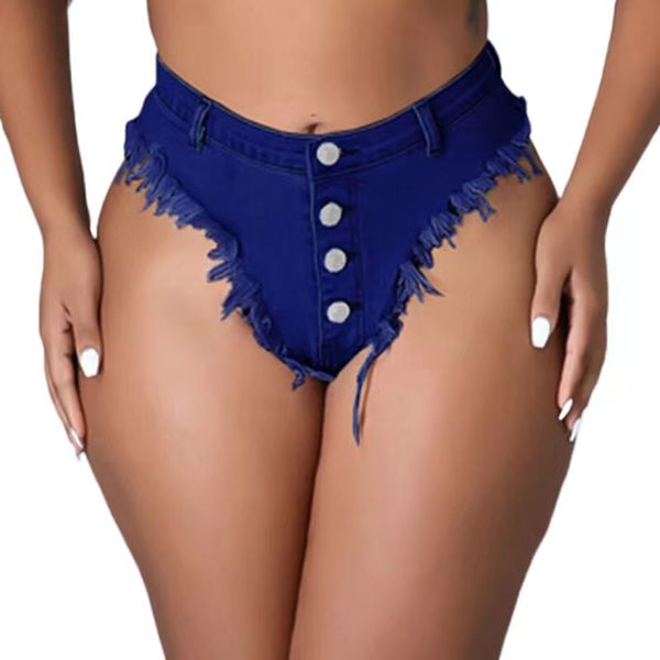 Pantalones vaqueros cortos sexys de cintura alta para mujer, Mini pantalones cortos de mezclilla elásticos, pantalones calientes, ropa para discoteca