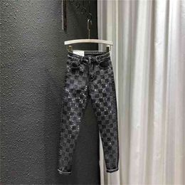 Dames Jeans Lente High-Taille Slim-Fit Straight-Cut Skinny Potlood Denim Pant's Spodnie Damskie 210629