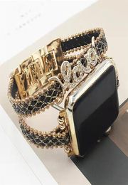 Bande de bracelet de bijoux pour femmes pour Apple Watch 40mm 44mm 41mm 45 mm STRAPE CRÉATIF DIAMOND POUR IWATCH SERIES 7 6 SE 5 4 3 2205184078155