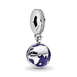 Joias femininas Pandora Charms Bead 925 Silver Love Bracelet Our Blue Planet Pendente Slide Bracelets Beads Joias corrente Charm 325o