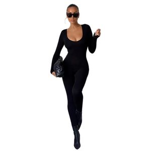 Vrouwen jumpsuits sexy bodycon outfits lange mouw casual club feest skinny jumpsuits slanke rompers