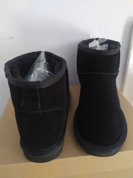 Mujeres niños pantalones cortos botas de nieve niña y niños zapatos de tobillo de invierno bota